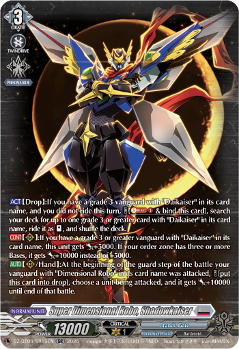 Super Dimensional Robo, Shadowkaiser (SR) - DZ-BT09/SR15EN