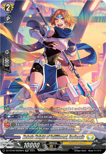 Nebula Knight of Fulfillment, Corleanis (SR) - DZ-BT09/SR29EN
