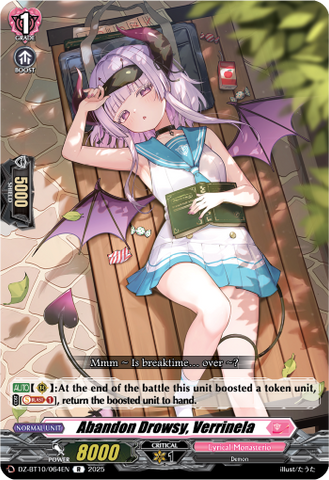 Abandon Drowsy, Verrinela - DZ-BT10/064EN