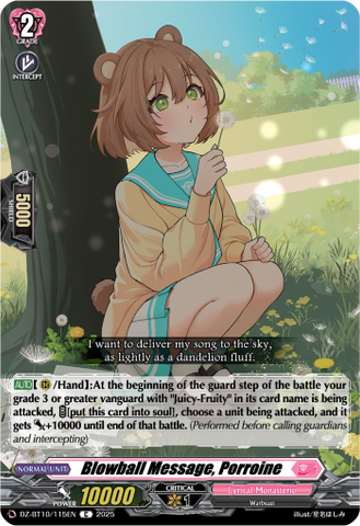 Blowball Message, Porroine - DZ-BT10/115EN