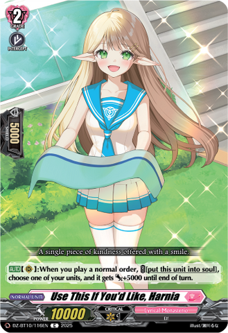 Use This If You'd Like, Harnia - DZ-BT10/116EN