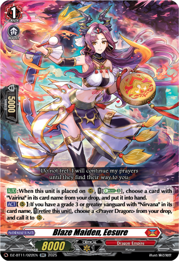 Blaze Maiden, Eesure - DZ-BT11/022EN