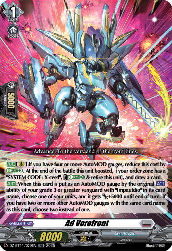 Ad Vorefront - DZ-BT11/029EN