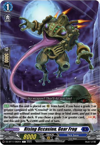 Rising Occasion, Gear Frog - DZ-BT11/082EN