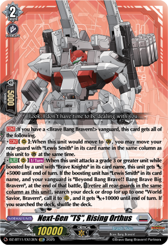 Next-Gen "TS", Rising Orthus - DZ-BT11/EX13EN