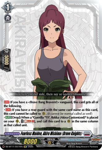 Fearless Maiden, Akira Mishima (Brave Knights) - DZ-BT11/EX17EN