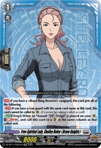 Free-Spirited Lady, Shelley Rolen (Brave Knights) - DZ-BT11/EX21EN