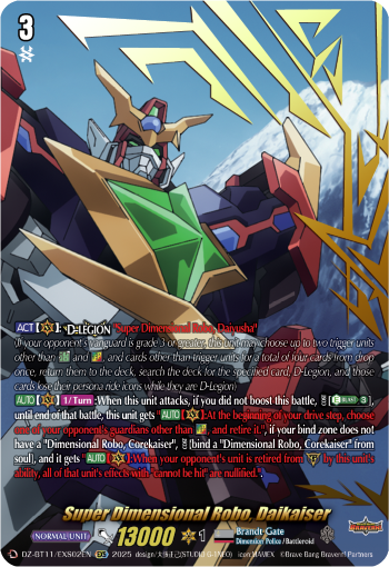 Super Dimensional Robo, Daikaiser (EXS) - DZ-BT11/EXS02EN