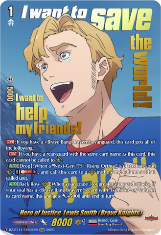 Hero of Justice, Lewis Smith (Brave Knights) (EXS) - DZ-BT11/EXS04EN