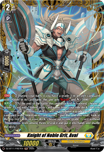 Knight of Noble Grit, Aval (FR) - DZ-BT11/FR27EN