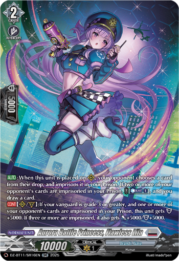 Aurora Battle Princess, Flawless Lila (SR) - DZ-BT11/SR16EN