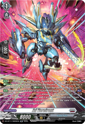 Ad Vorefront (SR) - DZ-BT11/SR20EN