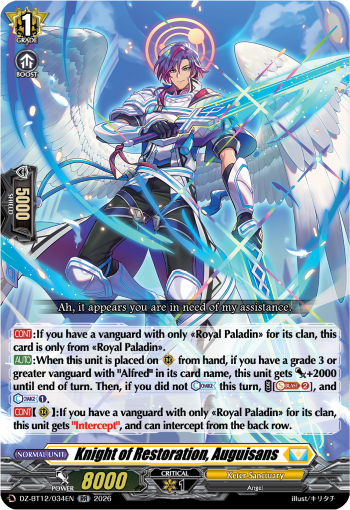 Knight of Restoration, Auguisans - DZ-BT12/034EN