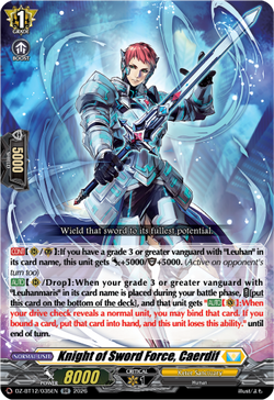 Knight of Sword Force, Caerdif - DZ-BT12/035EN