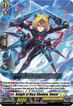 Knight of Hazy Shadow, Oweni - DZ-BT12/102EN