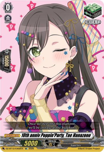 10th anniv Poppin'Party, Tae Hanazono - DZ-BT12/EX02EN