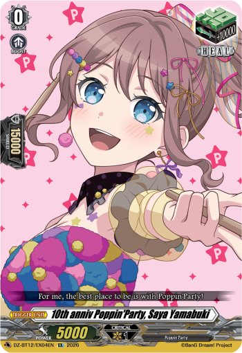 10th anniv Poppin'Party, Saya Yamabuki - DZ-BT12/EX04EN