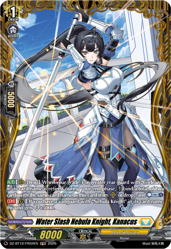Water Slash Nebula Knight, Kanacus (FR) - DZ-BT12/FR34EN
