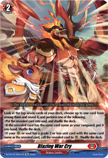 Blazing War Cry (Re) - DZ-BT12/Re01EN