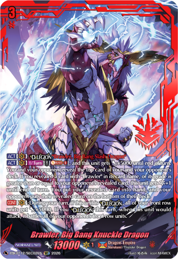 Brawler, Big Bang Knuckle Dragon (SEC) - DZ-BT12/SEC02EN