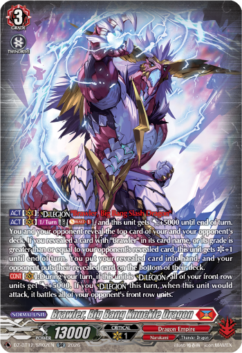 Brawler, Big Bang Knuckle Dragon (SR) - DZ-BT12/SR02EN