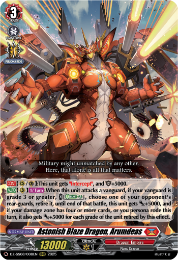 Astonish Blaze Dragon, Arumdeas - DZ-SS08/008EN