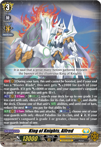 King of Knights, Alfred - DZ-SS08/012EN