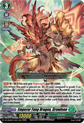 Emperor Fang Dragon, Growleon - DZ-SS08/013EN
