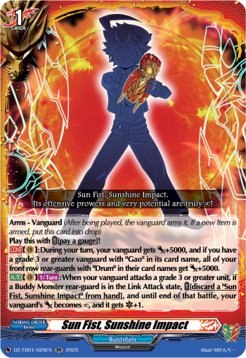 Sun Fist, Sunshine Impact - DZ-TB01/029EN