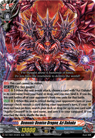 Demonic Demise Dragon, Azi Dahaka - DZ-TB01/043EN