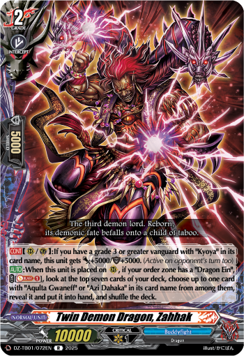 Twin Demon Dragon, Zahhak - DZ-TB01/072EN