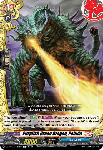 Purplish Green Dragon, Peluda - DZ-TB01/125EN