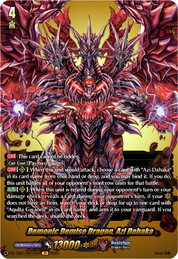 Demonic Demise Dragon, Azi Dahaka (BR) - DZ-TB01/BR12EN