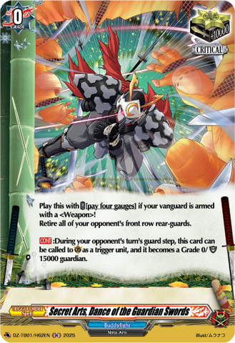 Secret Arts, Dance of the Guardian Swords (Holo) - DZ-TB01/H62EN