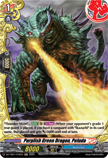 Purplish Green Dragon, Peluda (Holo) - DZ-TB01/H72EN