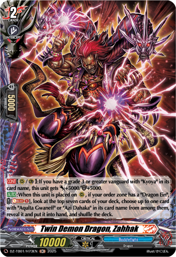 Twin Demon Dragon, Zahhak (Holo) - DZ-TB01/H73EN