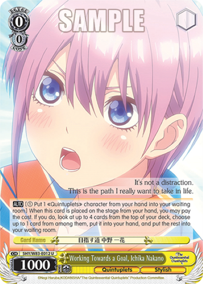 Working Towards a Goal, Ichika Nakano