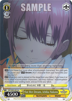 For Her Dream, Ichika Nakano