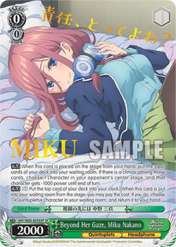 Beyond Her Gaze, Miku Nakano (SP)