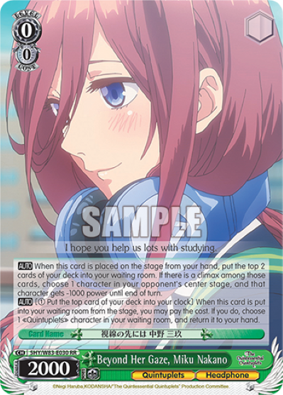 Beyond Her Gaze, Miku Nakano
