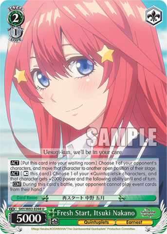 Fresh Start, Itsuki Nakano