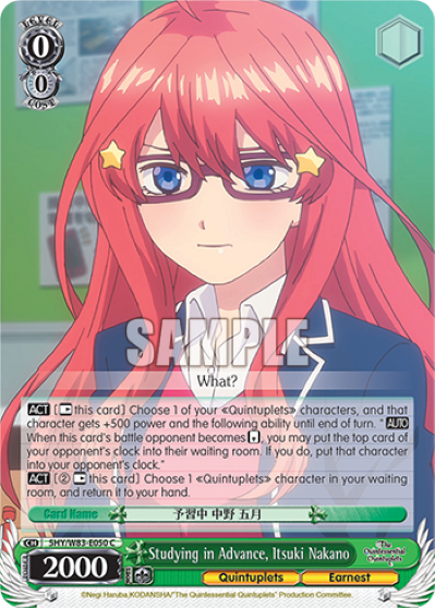 Studying in Advance, Itsuki Nakano