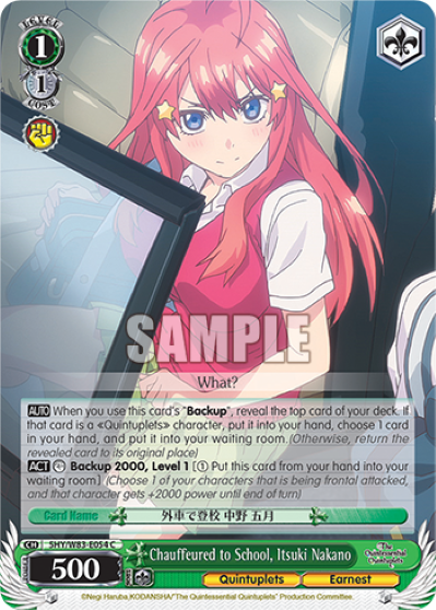 Chauffeured to School, Itsuki Nakano