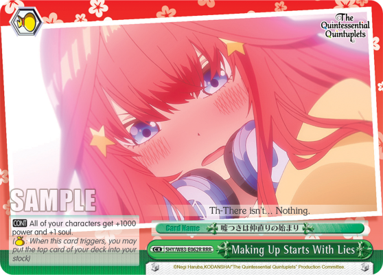 Making Up Starts With Lies (RRR)