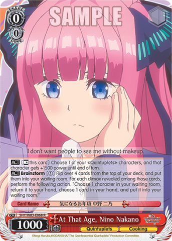 At That Age, Nino Nakano