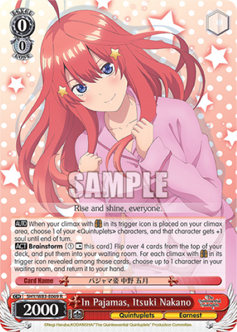 In Pajamas, Itsuki Nakano
