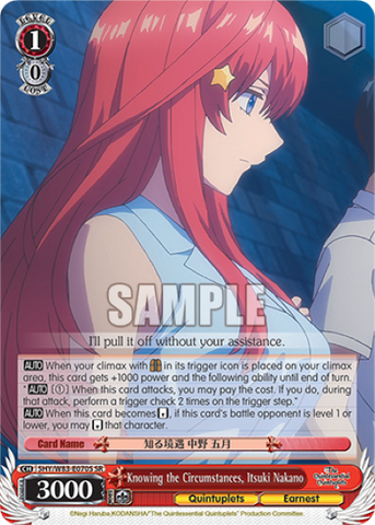 Knowing the Circumstances, Itsuki Nakano (SR)