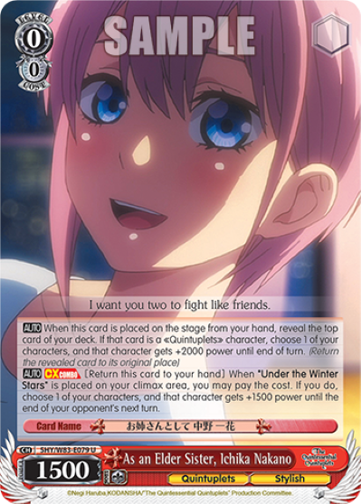 As an Elder Sister, Ichika Nakano