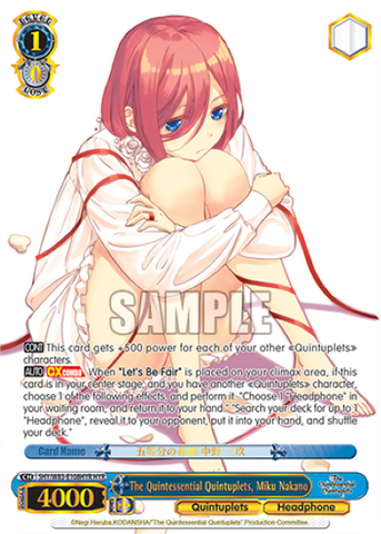 The Quintessential Quintuplets, Miku Nakano (HYR)