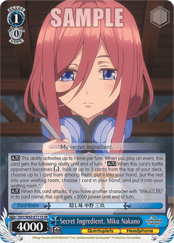Secret Ingredient, Miku Nakano (SR)
